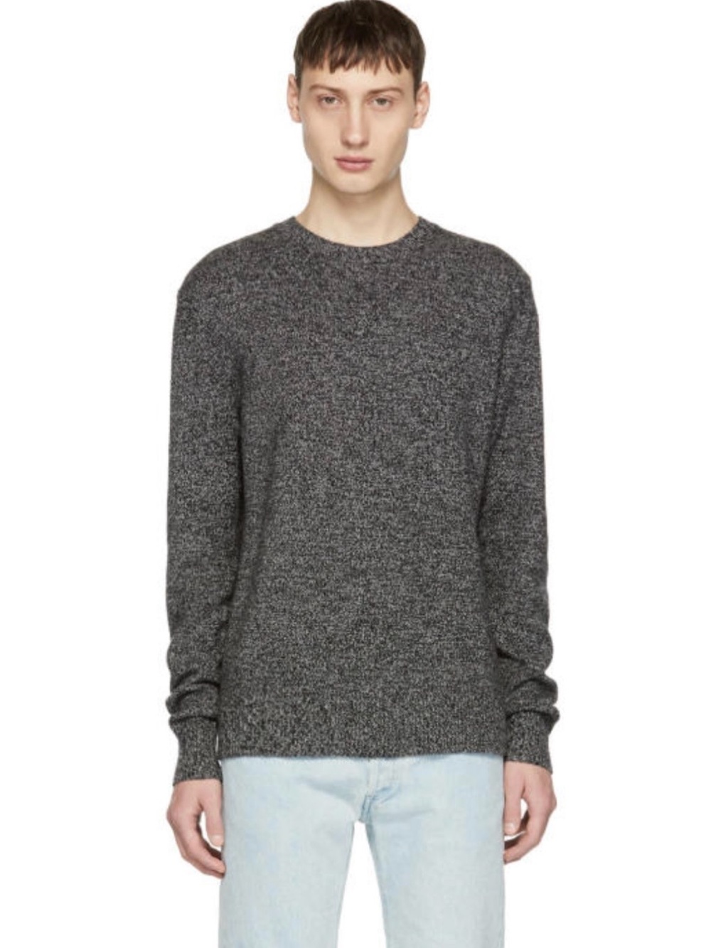 Rag and Bone Black and White Cashmere Haldon Sweater Size L
